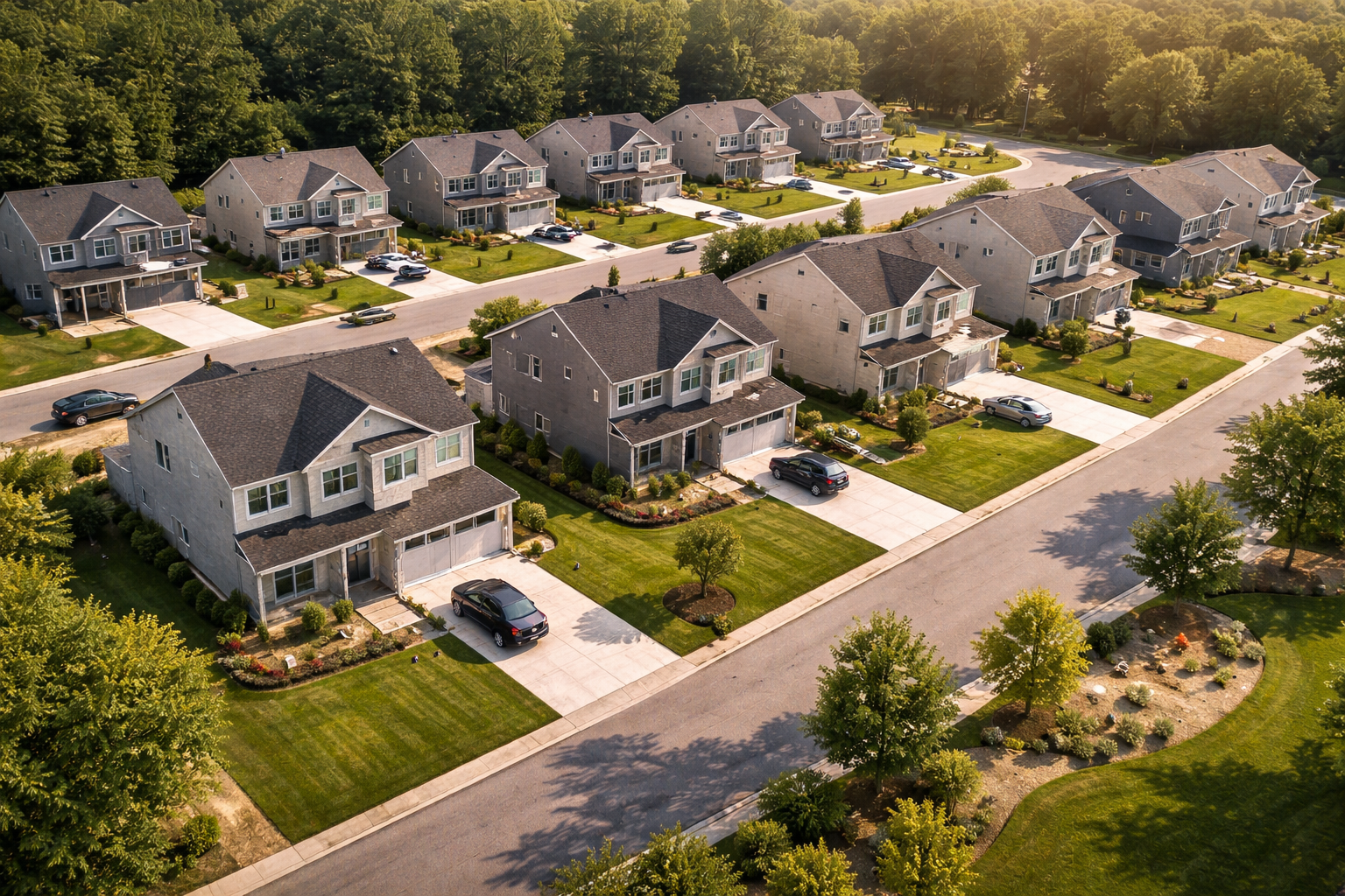 Completed community - finished homes and landscaping