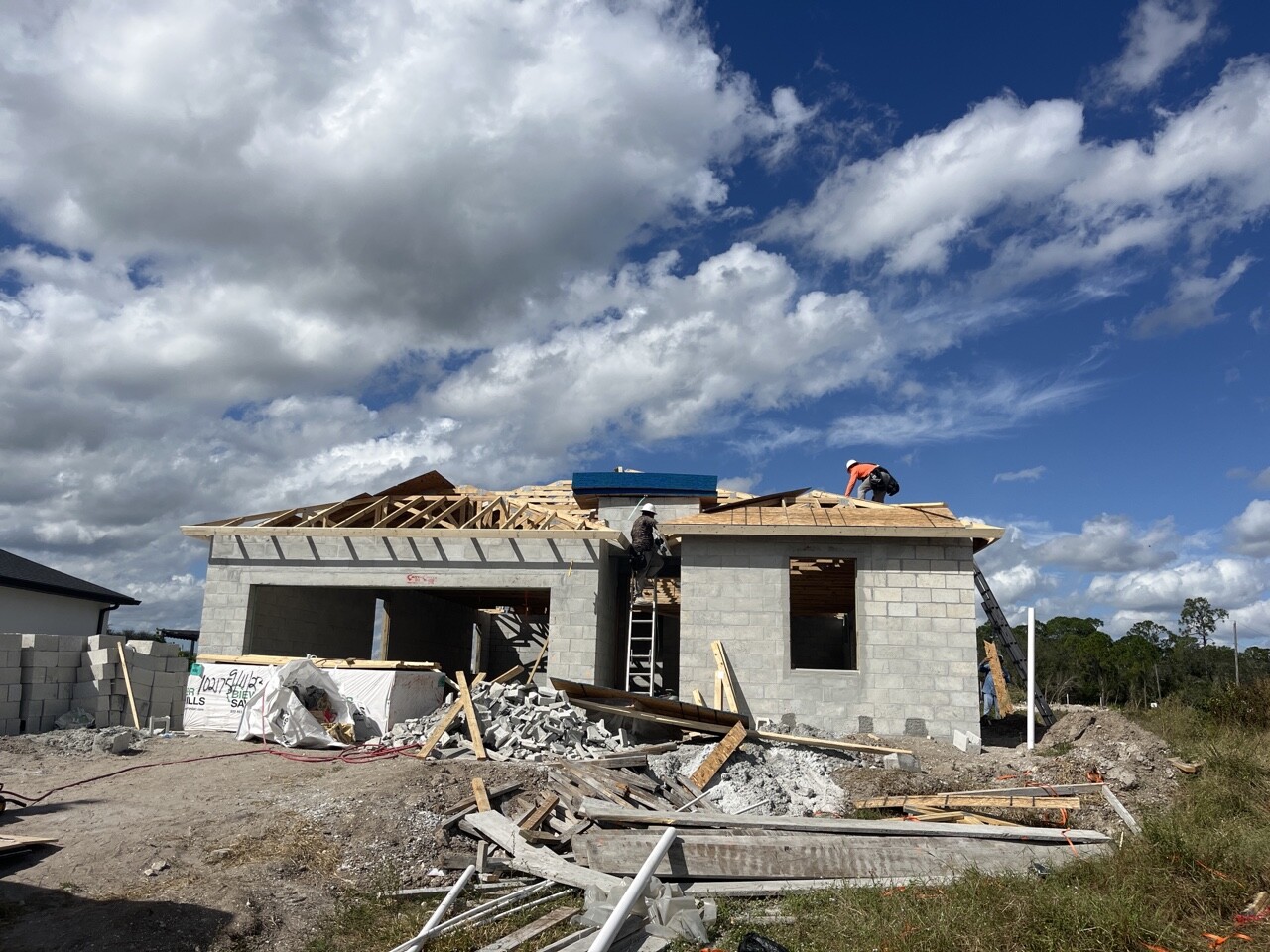 New home under construction