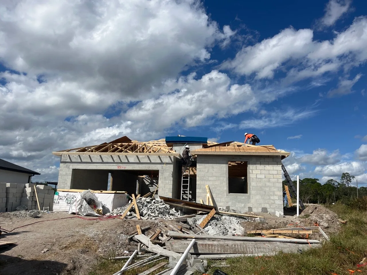 New home under construction